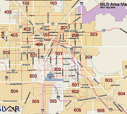 las vegas MLS area code maps